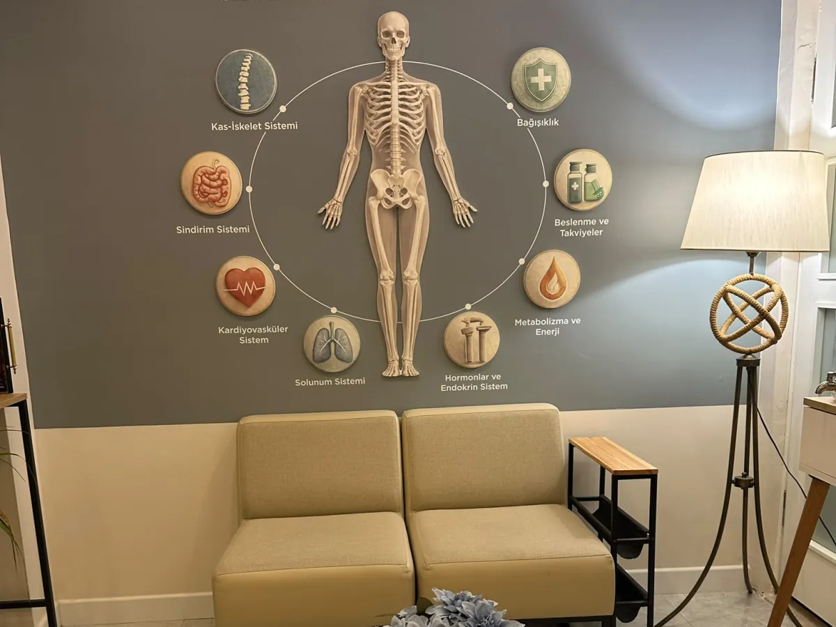 Fizyoterapist Anıl Güler kliniğinin bekleme salonu